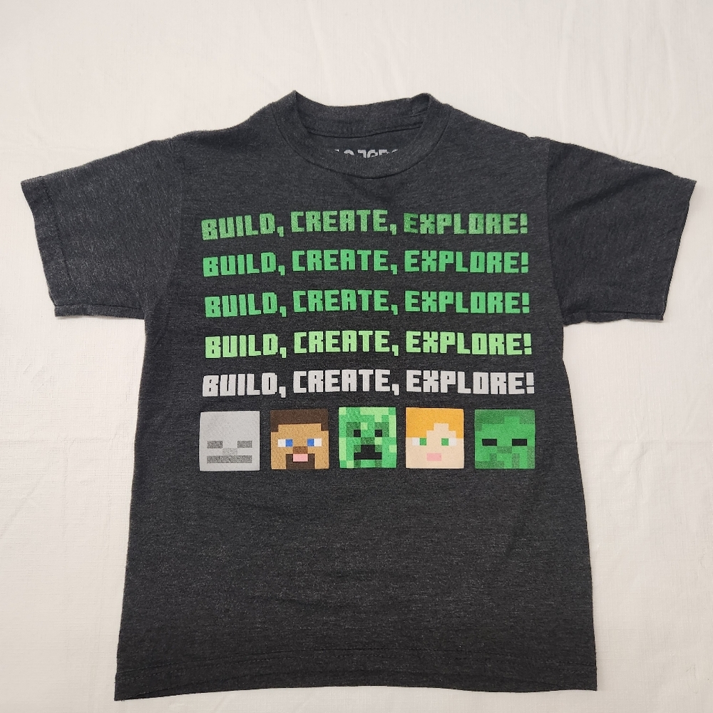 Mojang dark grey minecraft shirt